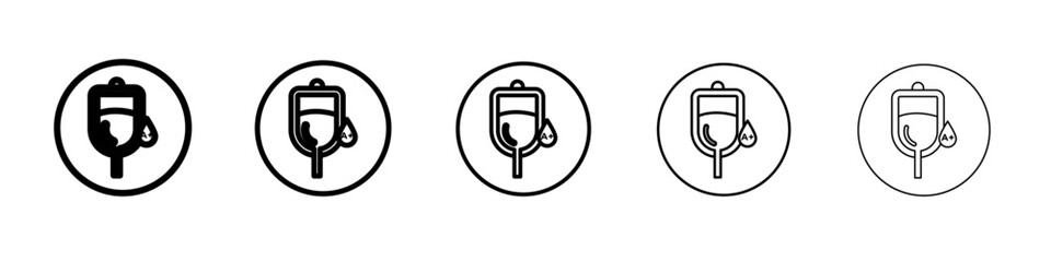 Fototapeta premium blood bag icon vector outline symbol or illustration