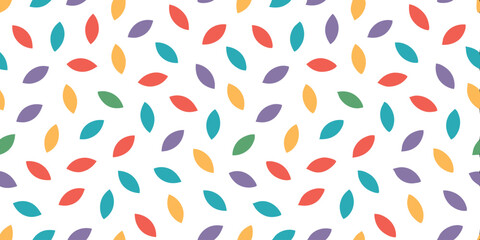 Colorful Petal Pattern: A vibrant and playful pattern, featuring an array of multi-colored, petal-like shapes arranged in a visually pleasing, repeating design, creating a sense of joy and freshness.