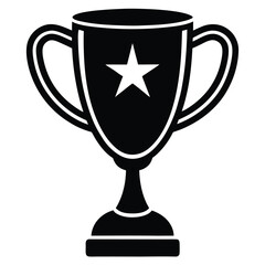 gold cup isolated on white