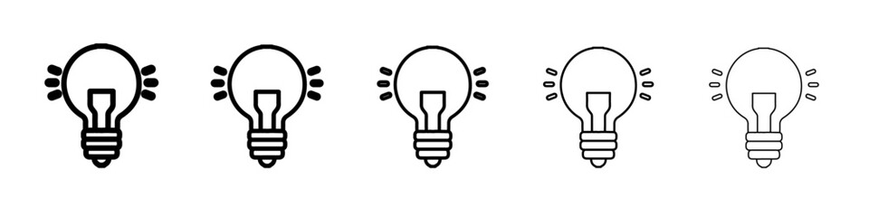 bulb icon vector outline symbol or illustration