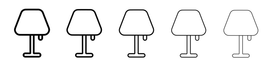 bulb icon vector outline symbol or illustration