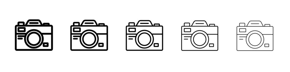 camera icon vector outline symbol or illustration