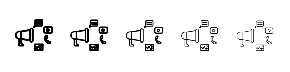 Campaign icon vector outline symbol or illustration