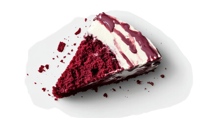 Delicious slice of creamy cheesecake isolated on white background