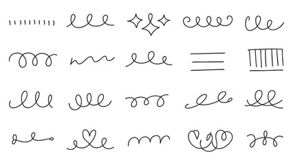 Abstract Curved Line Designs for Decoration