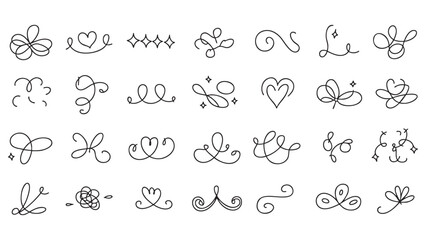 Floral and Heart Inspired Decorative Lines