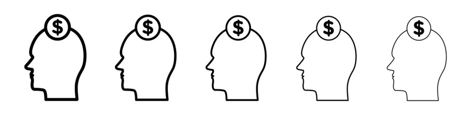 Capitalism icon vector outline symbol or illustration