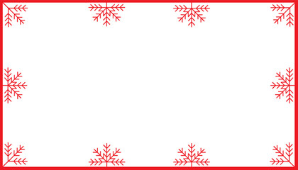 A festive snowflake border frame perfect for holiday greeting cards, winter invitations, or seasonal design projects