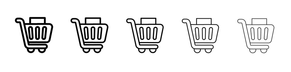 cart icon vector outline symbol or illustration
