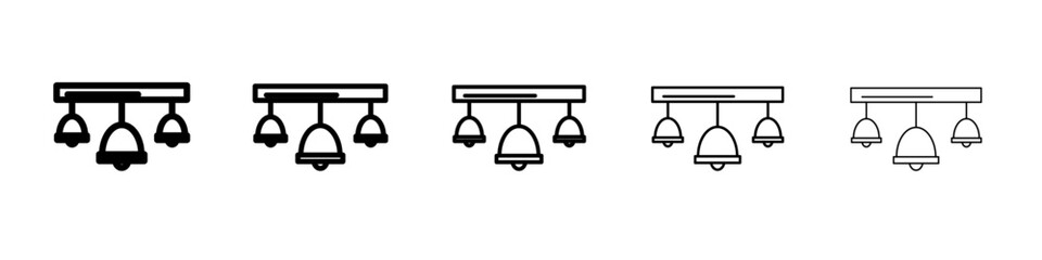 ceiling spotlight icon vector outline symbol or illustration