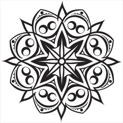  Vector doodle mandala . Ornamental luxury mandala Mandala Line Illustration . various mandala . Mandala Pattern Designs . Henna mandala. Mehndi style. Decorative pattern in oriental style.
