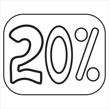 20 Percent Icon vector illustration