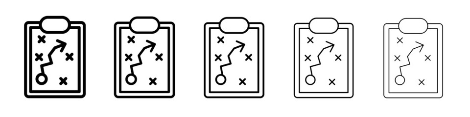 clipboard map icon vector outline symbol or illustration