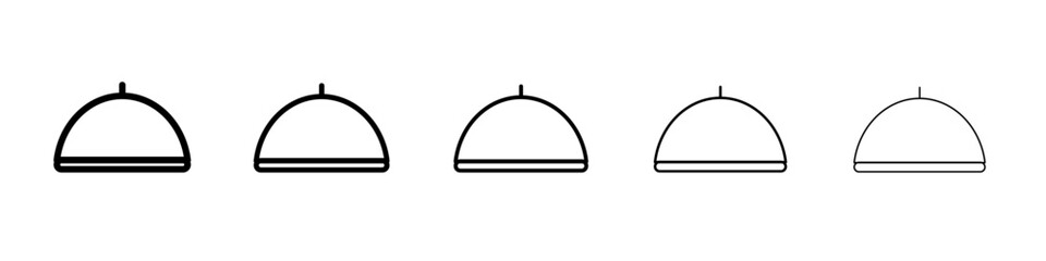 cloche icon vector outline symbol or illustration