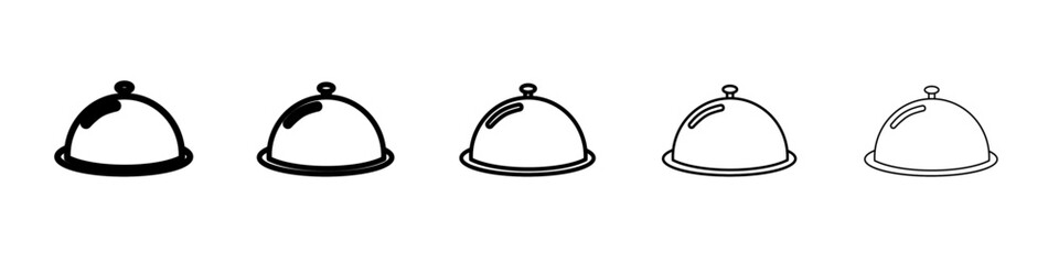 cloche icon vector outline symbol or illustration