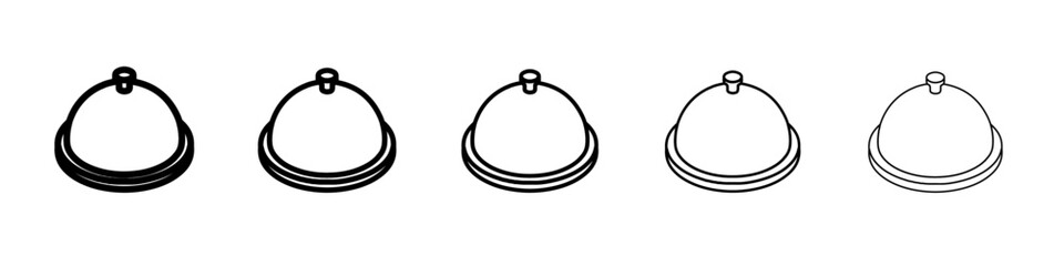 cloche icon vector outline symbol or illustration