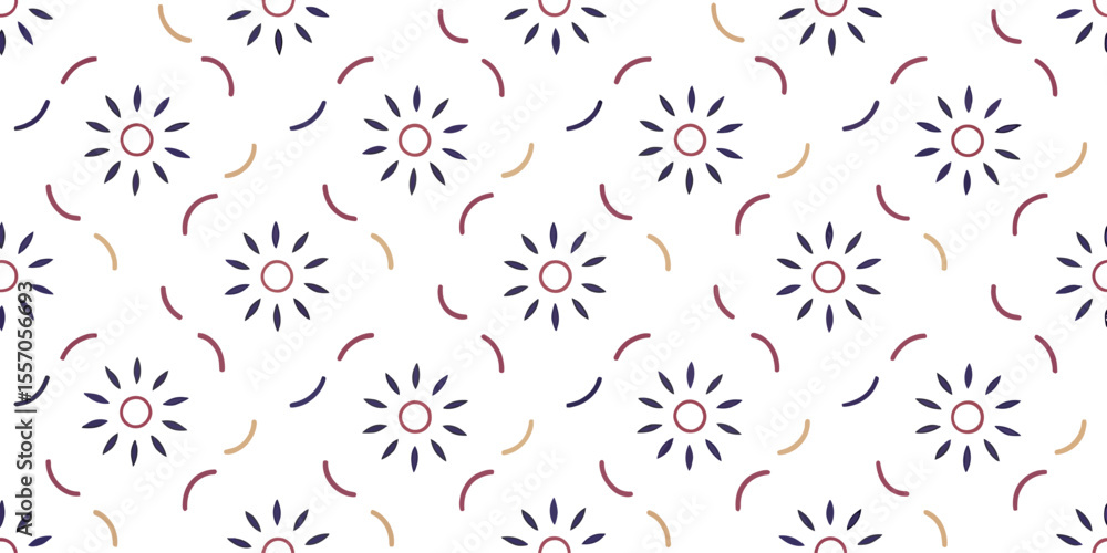 Poster floral pattern delight: a visually appealing repeating pattern featuring delicate floral motifs and 