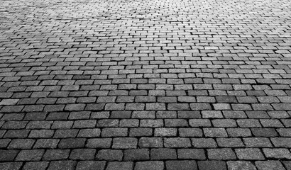 Empty of stone brick road