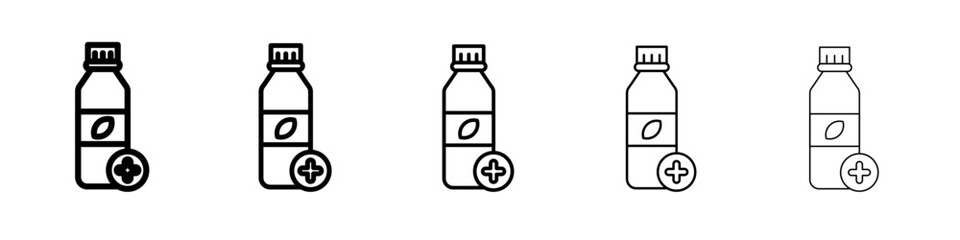 cough syrup icon vector outline symbol or illustration