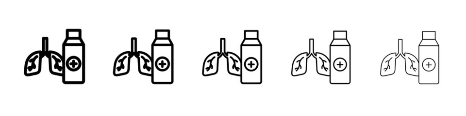 cough syrup icon vector outline symbol or illustration