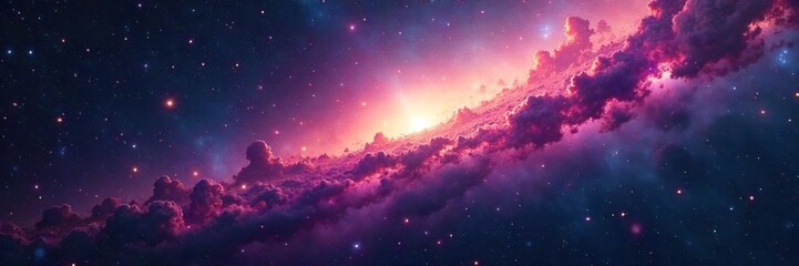 Obraz premium Breathtaking Cosmic Landscape Nebulae and Galaxies Swirl Across the Infinite Universe