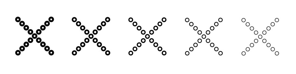 cross icon vector outline symbol or illustration