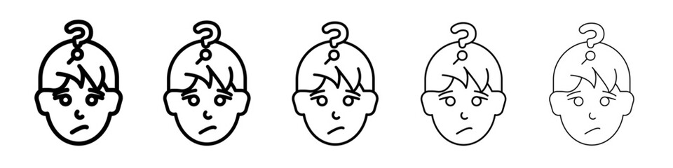 Curiosity icon vector outline symbol or illustration