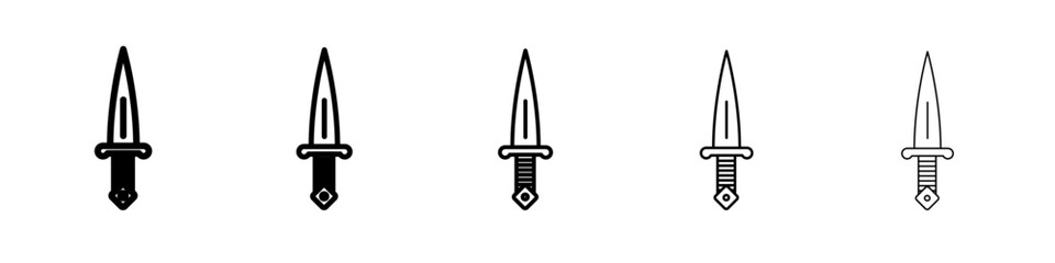 dagger icon vector outline symbol or illustration