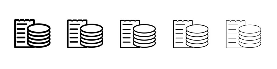 Database icon vector outline symbol or illustration