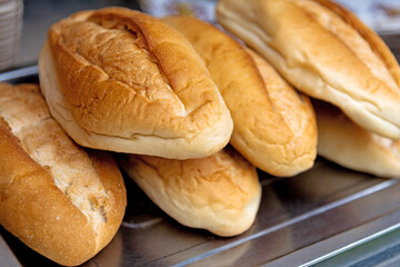 Fresh bread in the bakery