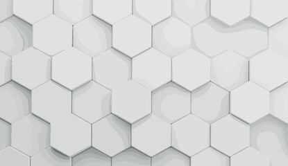 Naklejka premium Hex white background. vector background