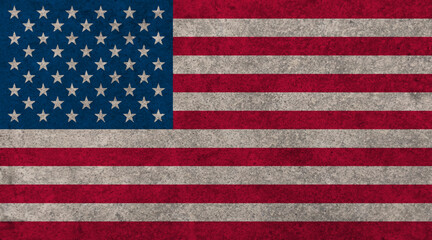 Fototapeta premium Flag of the USA on a grunge vintage texture.