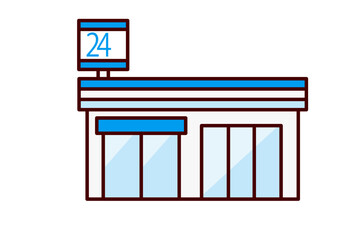 コンビニのアイコンイラスト