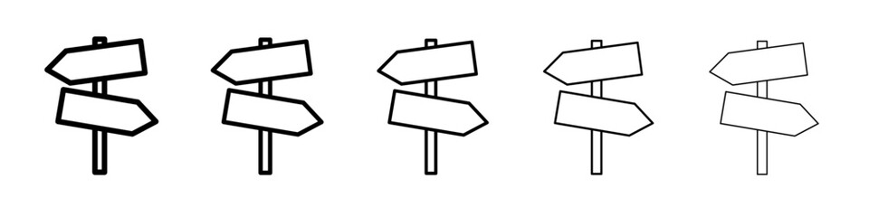 direction icon vector outline symbol or illustration