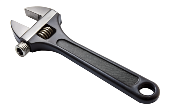 Modern adjustable wrench isolated on white background