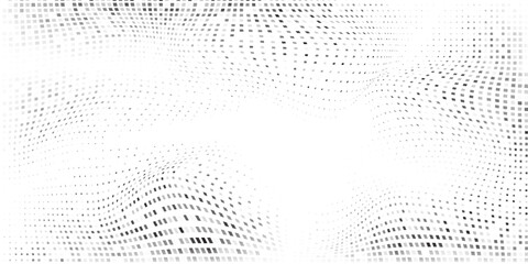 Illustration rectangle mesh halftone gradient texture. Vanishing polka dot vector abstract