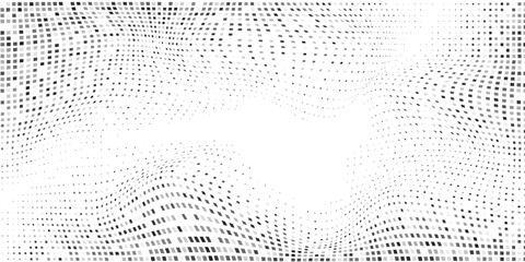 Vector rectangle mesh halftone gradient texture. Vanishing polka dot simple modern