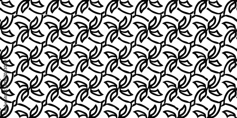 Poster elegant geometric pattern: an elegant black and white geometric pattern showcases a series of interc