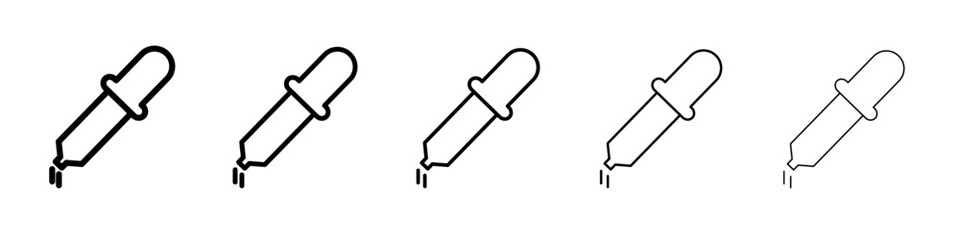 dropper icon vector outline symbol or illustration