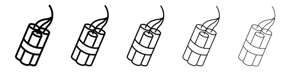 dynamites icon vector outline symbol or illustration