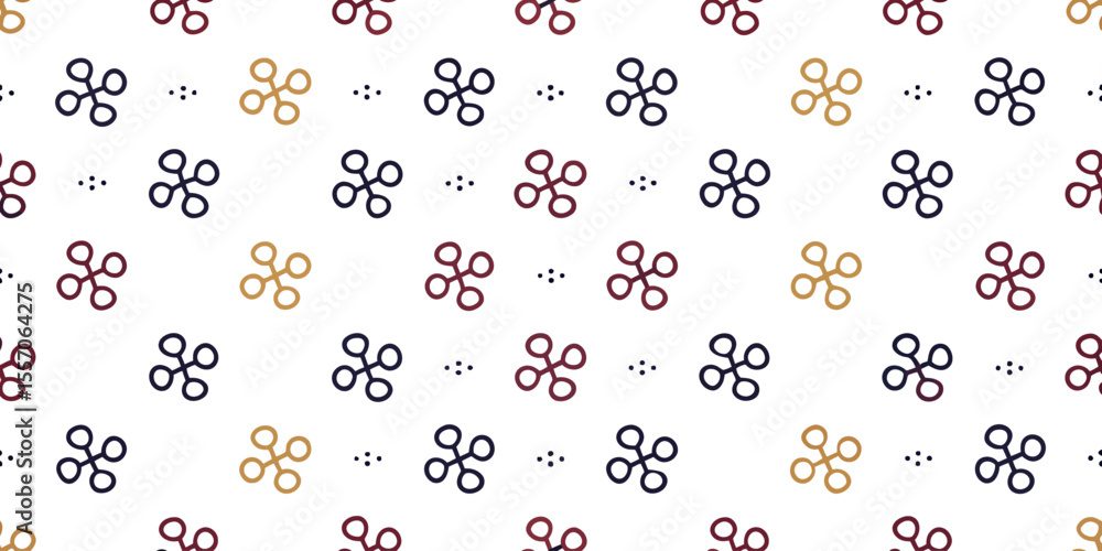Poster drone-like pattern: a modern and artistic design, showcasing a symmetrical arrangement of drone-like