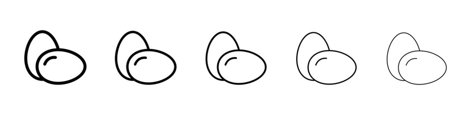 Egg icon vector outline symbol or illustration