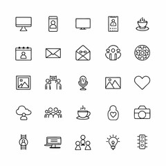 business card and qr code icons   