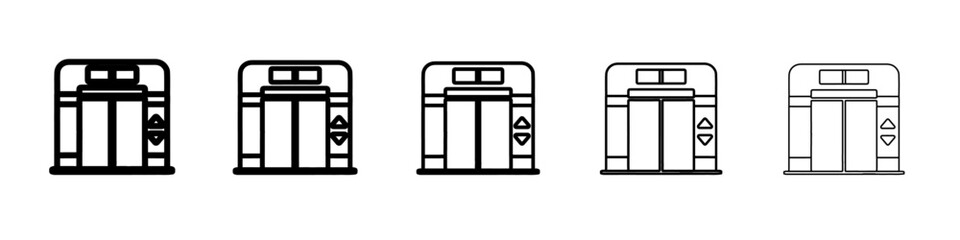 elevator icon vector outline symbol or illustration