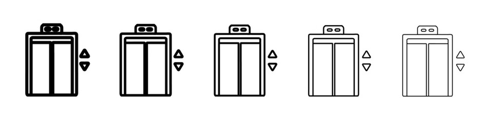 elevator icon vector outline symbol or illustration