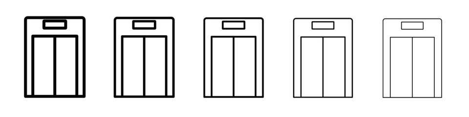 elevator icon vector outline symbol or illustration