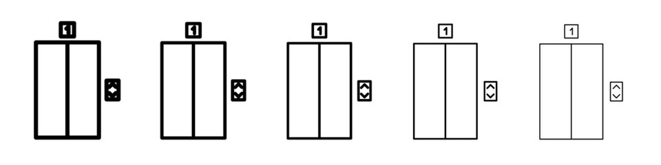 Elevator lift icon vector outline symbol or illustration