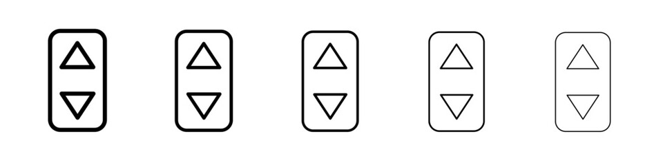 Elevator, lift button icon vector outline symbol or illustration © Muhtemel