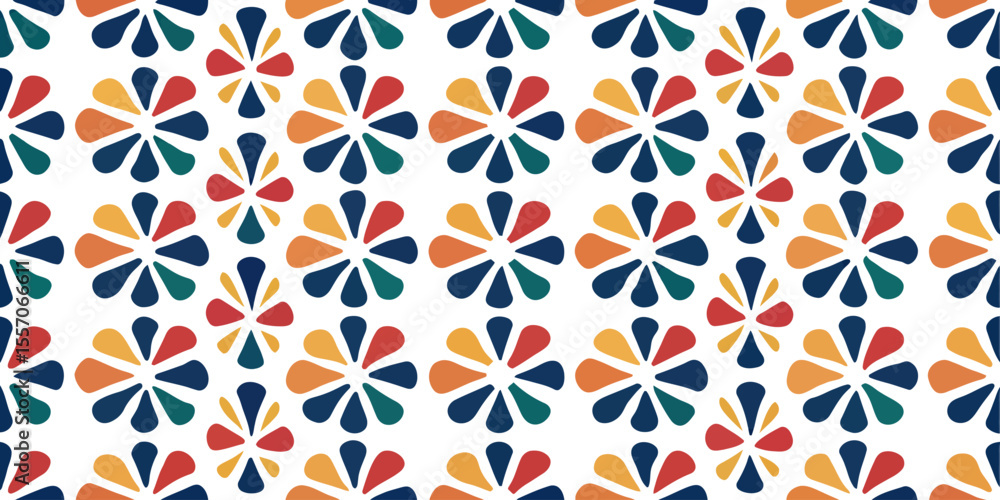 Poster abstract floral pattern: captivating abstract floral pattern boasting a symmetrical and visually app