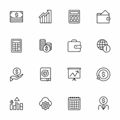 finance and accounting department icons         